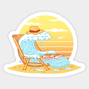 WAVE ON THE BEACH Sticker